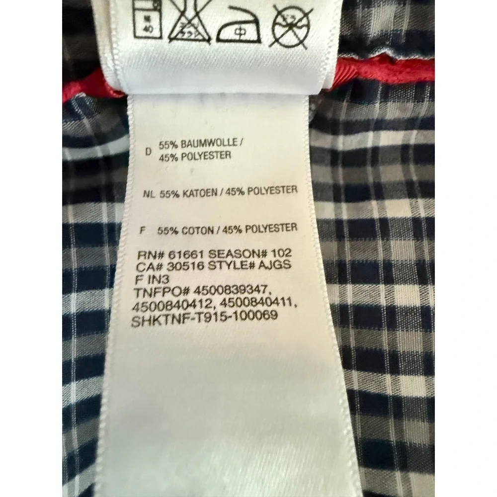 The North Face Men’s Shirt XL Blue Plaid Short Sleeve Cotton Blend Outdoor